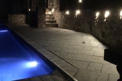 Stone wall with Lighting