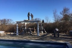 On top of the pavilion